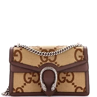 Pre-Owned Gucci Small Dionysus Bag Jumbo Gg Canvas
