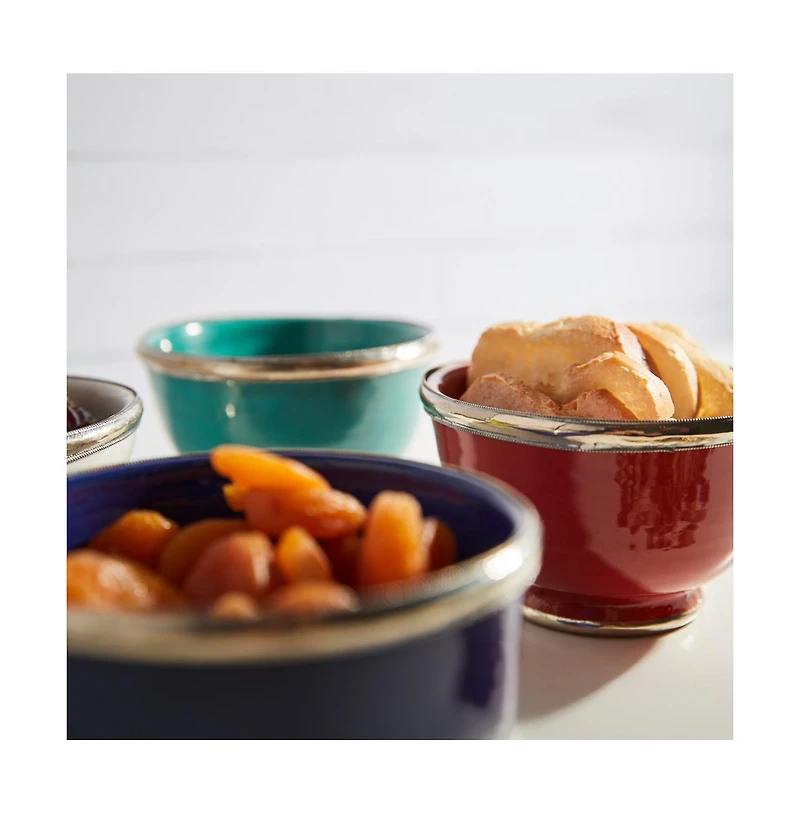 Verve Culture Moroccan Silver Rimmed Bowl