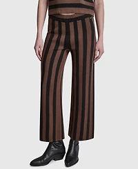 Dkny Jeans Women's Pull-On Striped Ankle Length Pants