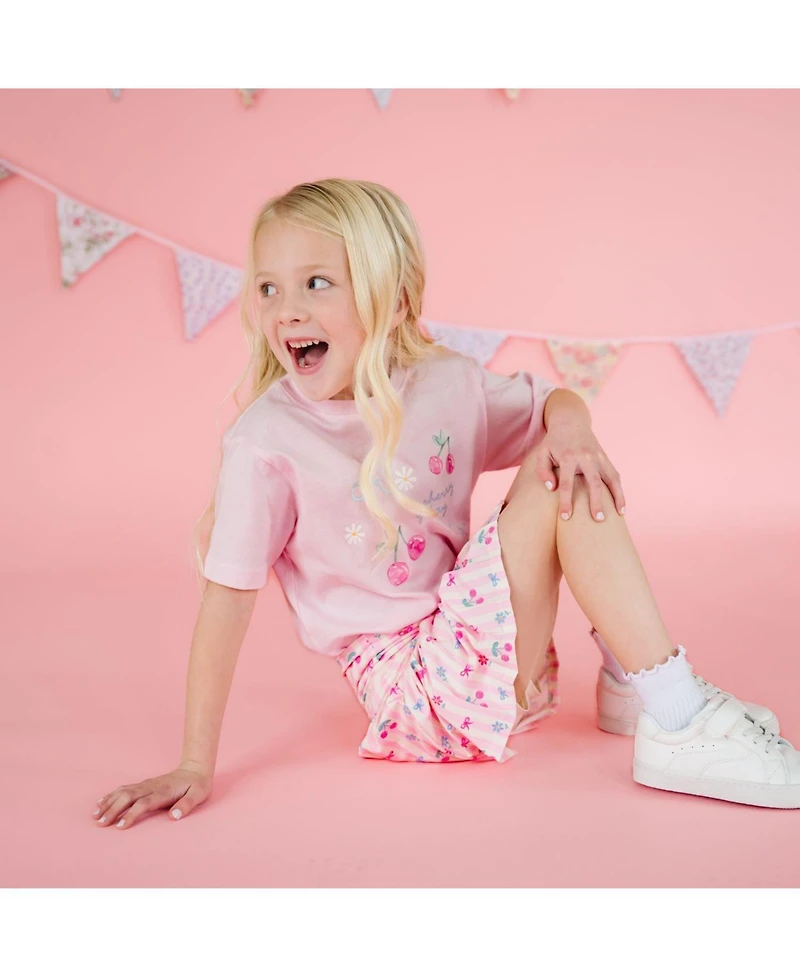 Sweet Wink Little Girl's Cherry Good Day Short Sleeve T-Shirt