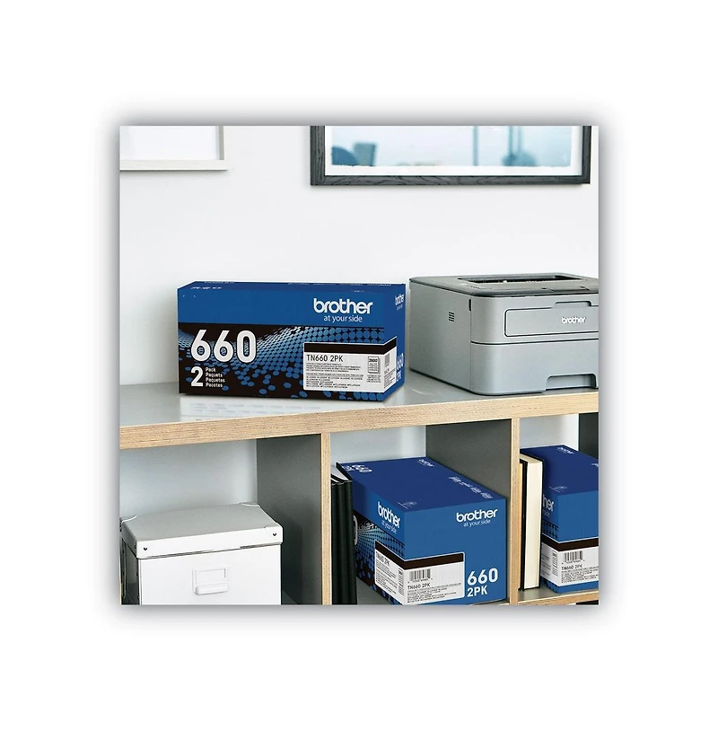 Brother TN6602PK 2600 Page Yield High Yield Toner Cartridge, 2 Pack