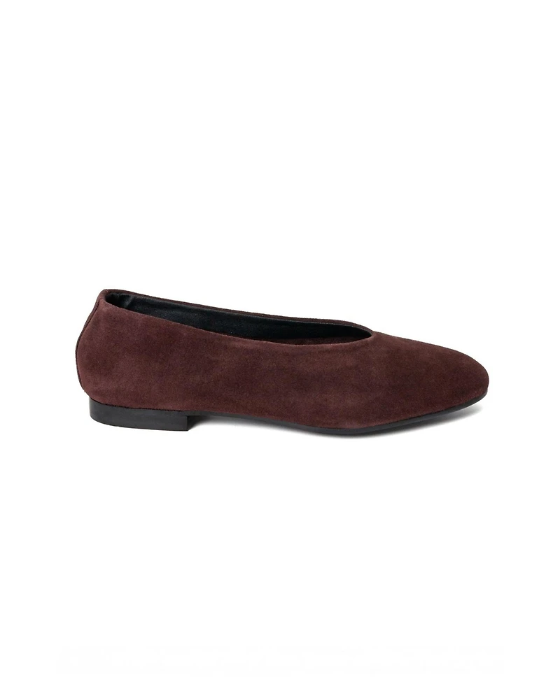 Menina Step Women's Lucrecia Suede Ballet Flat