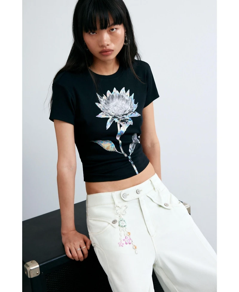 Desigual Women's Baggy Pants Buttons