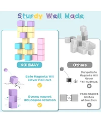 Gnuadz 56 Pieces 1.22 inch Magnetic Blocks Building Montessori Sensory Toys Kids Gifts