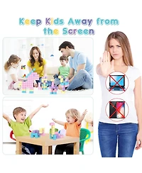 Gnuadz 56 Pieces 1.22 inch Magnetic Blocks Building Montessori Sensory Toys Kids Gifts