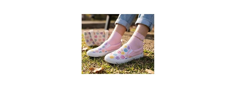 Sweethearts Girl Toddler's Adorable Hearts Slip-On Shoes