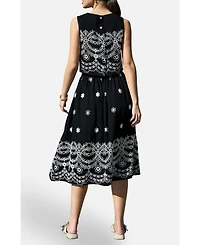 Yumi Women's Embroidered Midi Skirt