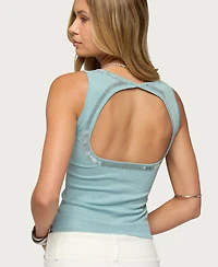 Edikted Women's Annya Sequin Cutout Knit Top