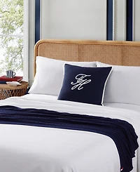Tommy Hilfiger Swim Shop Monogram Cotton Decorative Pillow, 20" x 20"
