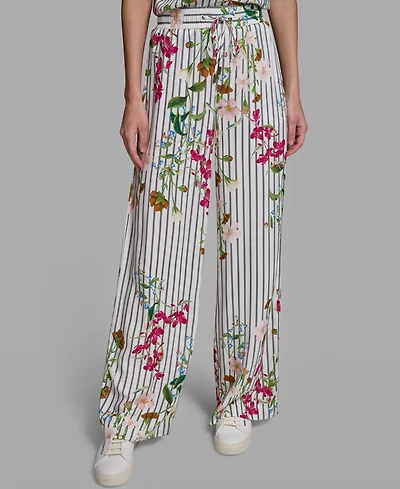 Karl Lagerfeld Paris Women's Soft Mid-Rise Pull-On Pants