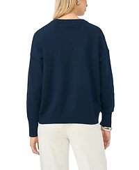 Vince Camuto Women's Sardine Motif Crewneck Sweater
