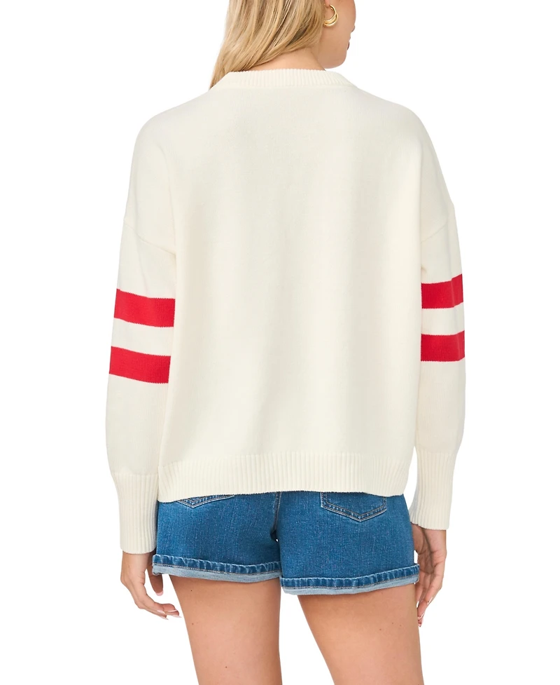 Vince Camuto Women's Usa Graphic Crewneck Sweater