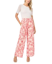 Vince Camuto Women's Blend Smocked Waist Wide-Leg Pants
