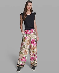 Karl Lagerfeld Paris Petite Floral Printed Pants
