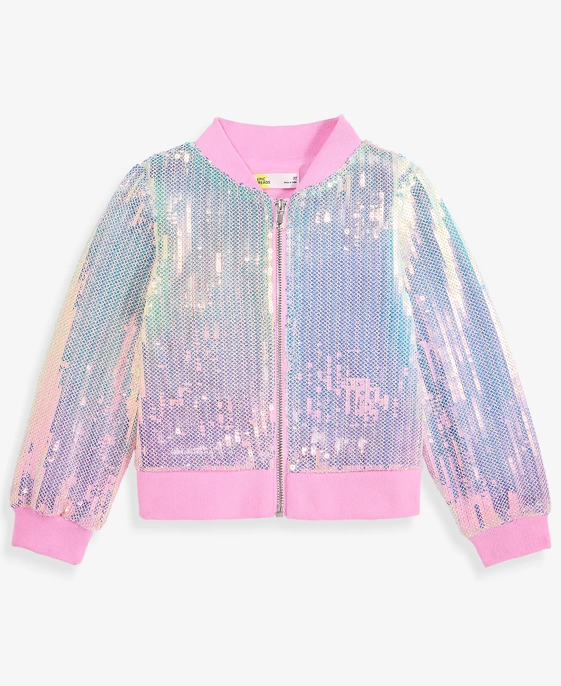 Epic Threads Toddler Girls' 12M-5T Sequin Bomber Jacket, Macy's Exclusive