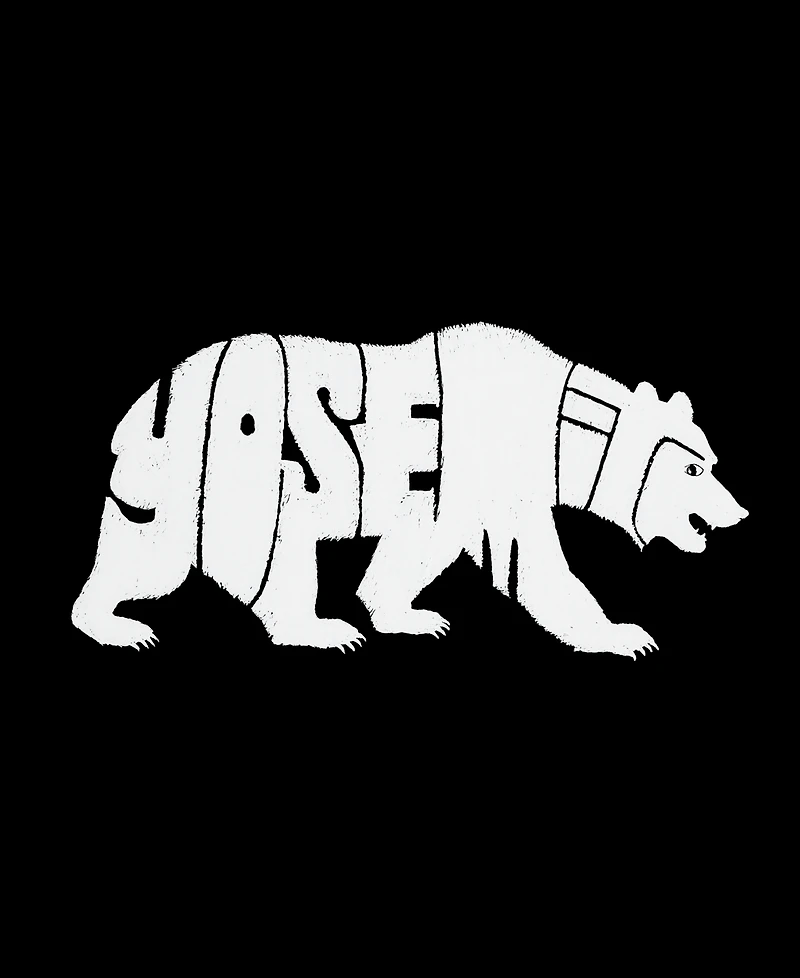 La Pop Art Men's Yosemite Bear Word T-Shirt