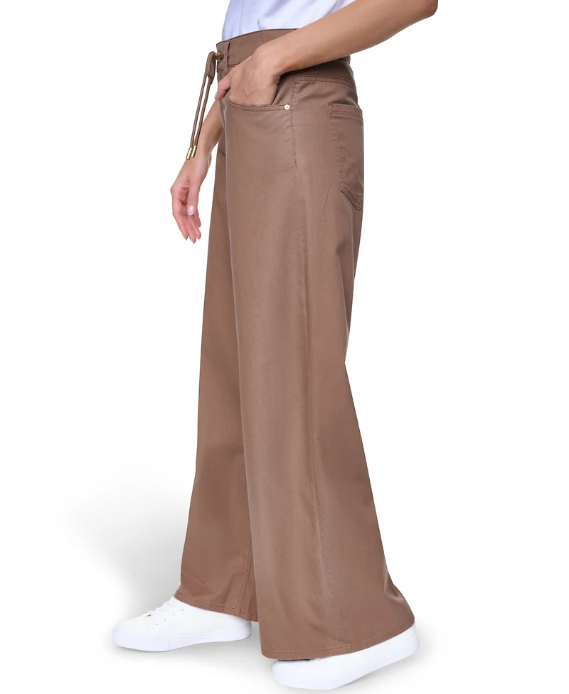 Nautica Women's Cotton-Blend Drawstring Relaxed-Fit Pants