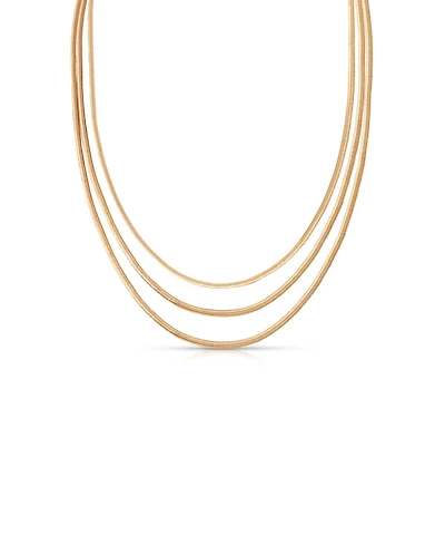 Ettika 18k Gold-Tone Triple Snake Chain Necklace