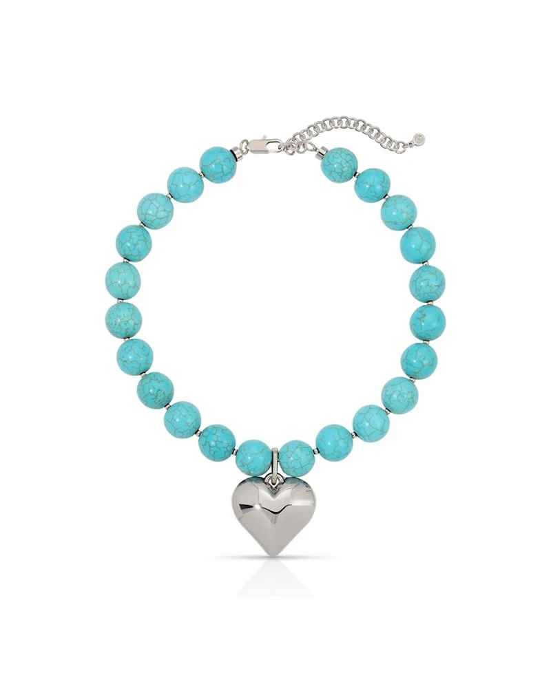 Ettika Luck and Love Turquoise Beaded Choker Necklace