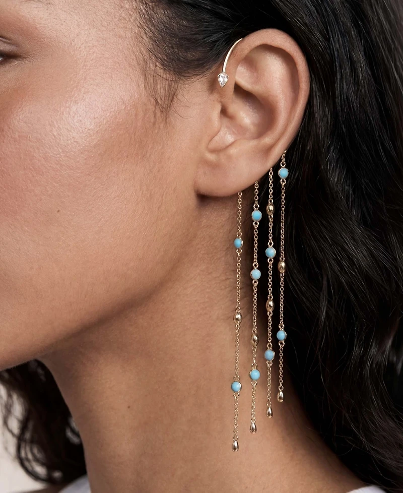 Ettika Linear Chains Statement Ear Cuff