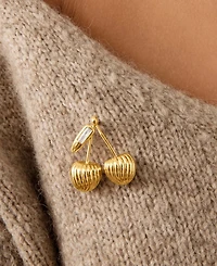 Ettika Gold-Tone Sweet Cherry Brooch