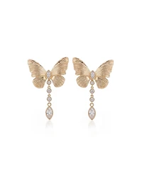 Ettika 18k Gold-Tone Butterfly Dangle Earrings