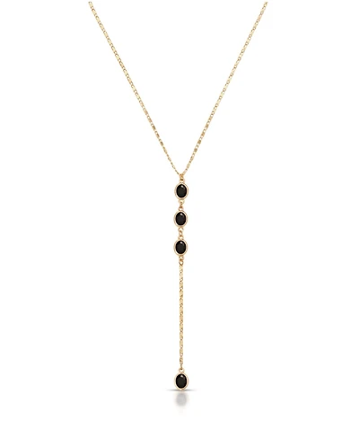 Ettika Bezel Sparkle Dip Lariat Necklace