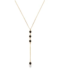 Ettika Bezel Sparkle Dip Lariat Necklace
