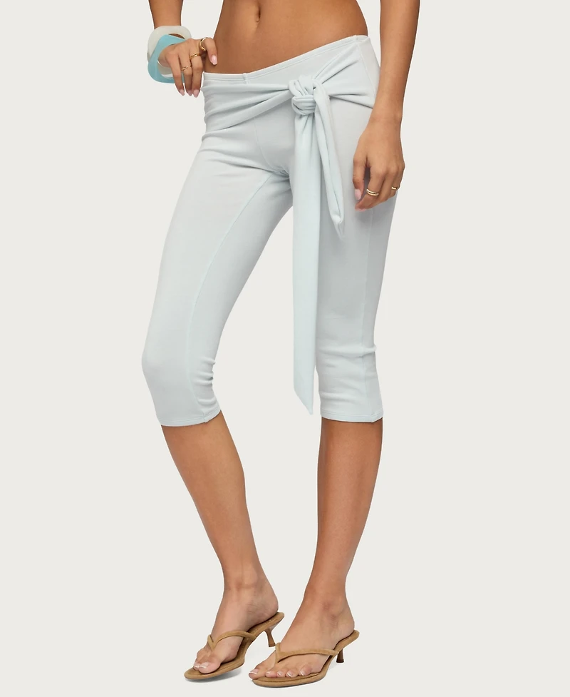 Edikted Women's Adara Tie Capri Pants