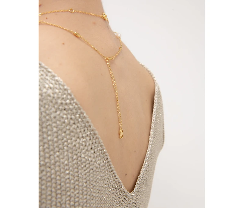 Ottoman Hands Lyra Pearl Beaded Necklace