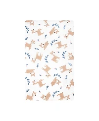 Hudson Baby Girl Cotton Poly Flannel Burp Cloths Bundle 12-Pack, Loves Me Deerly, One Size