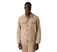 Guess Men's Denim-Inspired Silhouette With Front Flap Pockets Jacket