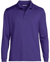 Lands' End School Uniform Men's Long Sleeve Rapid Dry Polo Shirt