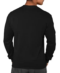 La Pop Art Men's American Flag Soccer Balls Word Long-Sleeve T-Shirt