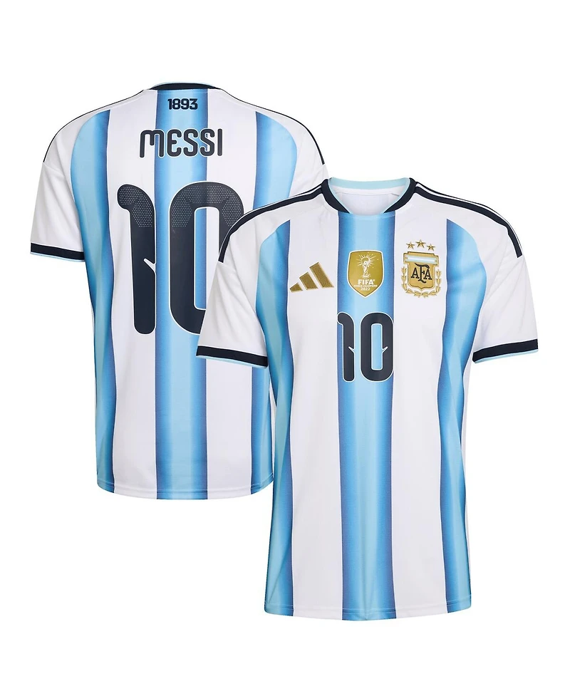 Adidas Men's Argentina National Team Lionel Messi White Fifa x World Cup 2026 Home Replica Jersey