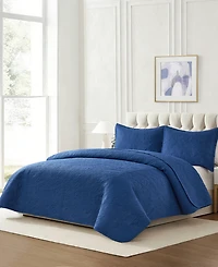 Chelsea Loft Pinsonic Floral Embossed -Pc. Quilt Set
