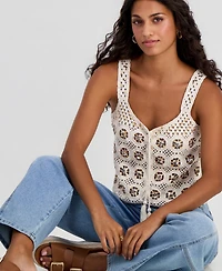 And Now This Petite Sequin Crochet Tank, Macy's Exclusive