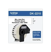 Brother DK2210 1.1 in. x 100 ft. Continuous Paper Label Tape 1-Roll