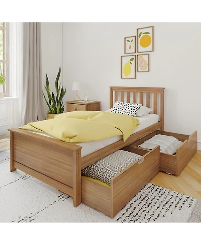 Max &Lily Twin-Size Platform with Underbed Storage Drawers