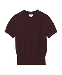 Reiss Women's Cotton And Wool Crew-Neck Top