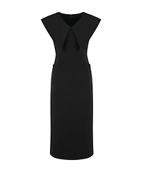 Modenaire Women's Wide Collar Midi Sheath Dress