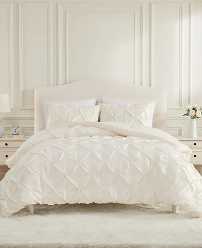 Laura Ashley Pintuck Solid Satin 2-Pc. Comforter Set, Twin Xl
