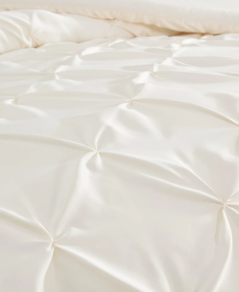 Laura Ashley Pintuck Solid Satin 2-Pc. Comforter Set, Twin Xl