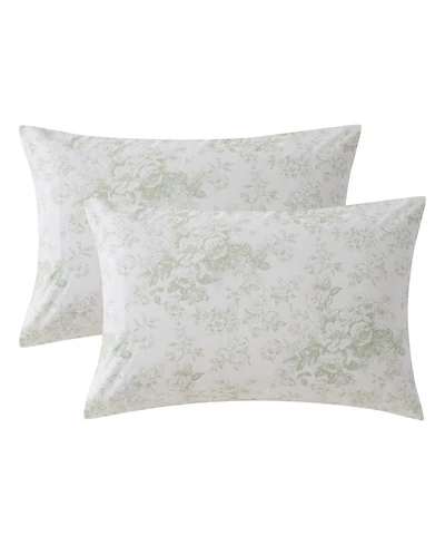 Laura Ashley Toile Delight Cotton Percale Pillowcase Pair, King