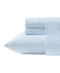 Laura Ashley Bedford Skinny Stripe Cotton Percale 3-Pc. Sheet Set, Twin Xl