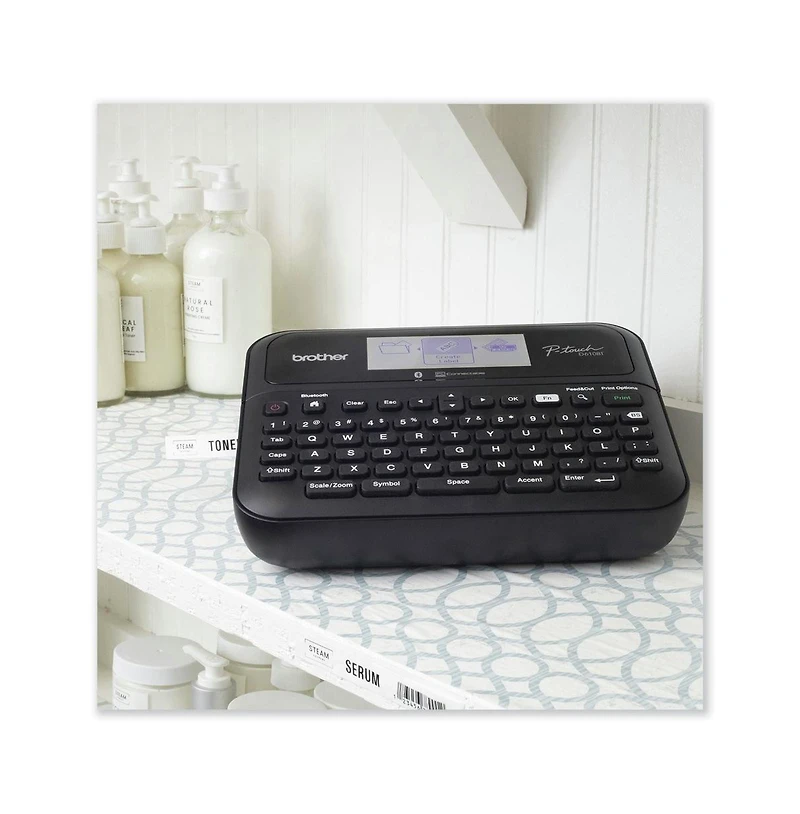 Brother P-Touch D-610BTVP 30 mm/s Print Speed Connected Label Maker with Color Display