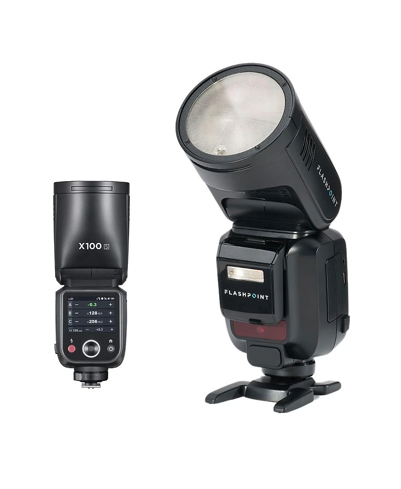 Flashpoint X100 Ttl R2 On Camera Li-on Round Head Flash For Sony, Godox V100 S (No Sub Flash)