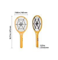 Sugift Electric Fly Swatter Rechargeable 3 Layer Mesh Zapper Racket