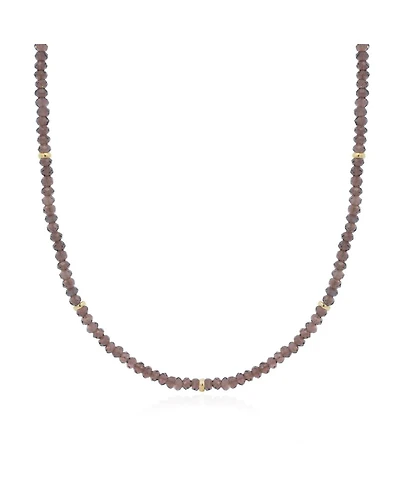 The Lovery 14K Gold Smoky Quartz Bead Necklace