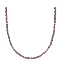 The Lovery 14K Gold Smoky Quartz Bead Necklace